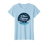 Il Mare Chiama, Io Rispondo - Arte Nautica Faro e Barca Maglietta, Donna, Celeste, 3XL