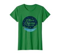 Il Mare Chiama, Io Rispondo - Arte Nautica Faro e Barca Maglietta, Donna, Verde Mela, 3XL