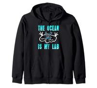 Il Mare È Il Mio Laboratorio Biologia Marina Felpa con Cappuccio