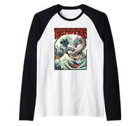 Il Mare Ha Opinioni Serpente Oceano Creatura Mostro Marine Maglia con Maniche Raglan