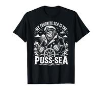 Il Mare Preferito è Il Divertimento di Gioco di Parole inappropriato Puss-Sea Maglietta