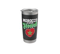 Il Marocco è nel mio cuore Viaggio di vacanza orgoglioso del viaggiatore marocchino Bicchiere termico in acciaio inox doppia parete