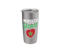Il Marocco è nel mio cuore Viaggio di vacanza orgoglioso del viaggiatore marocchino Bicchiere termico in acciaio inox doppia parete