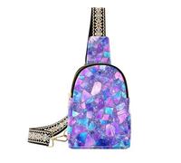 Il marsupio a tracolla alla moda con pietre di marmo viola blu impacchi robusti borse crossover per le donne per il viaggio