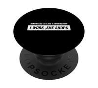 Il matrimonio è un seminario quando lavoro She Shops PopSockets PopGrip Adesivo