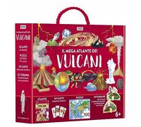Il mega atlante dei vulcani. Ediz. a colori. Con 20 formine. Con puzzle. Con 40 Carte