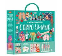 Il mega atlante del corpo umano. Ediz. a colori. Con modellino 3D. Con puz...