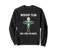 Il Membro della Squadra di culto Canta per la Squadra di lode della Chiesa del Coro della Grazia Felpa