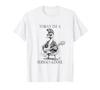 Il Meme del Musicista Rocker Today I'm Serious Goose Maglietta