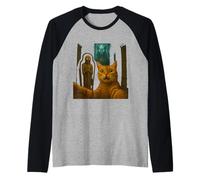 Il Meowmy Awakens Cat Selfie alla Tomba di Bastet Maglia con Maniche Raglan