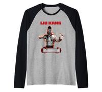 Il mercantile di Combattimento mortale Liu Kang per Lo Shaolin Maglia con Maniche Raglan