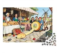 Il mercato dei contadini Cheese Wheel Chase Puzzle in Legno Impermeabile DIY Puzzles Da 1000 Pezzi Per Adulti Sfidanti E Rompicapo Per Decorazioni Domestiche