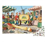 Il mercato dei contadini Cheese Wheel Chase Puzzle in Legno Impermeabile Puzzles Da 1000 Pezzi Regali Per Adulti Sfidanti E Rompicapo Per Decorazioni Domestiche