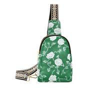Il merletto alla moda del garofano verde smeraldo piccole borse a tracolla in pelle robusta borsa a tracolla per il viaggio, Pizzo Garofano Verde Smer