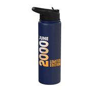 Il mese di giugno 2000 Anno 2000 Retro 2000 Vintage 2000 Stainless Steel Insulated Water Bottle