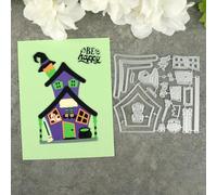 Il metallo della casa di Halloween muore tagli, matrici per la | Fustelle per scrapbooking, stencil per goffratura, album di ritagli, biglietti di carta, decorazioni artistiche e artigianali