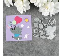 Il metallo dell'elefante del pallone muore, matrici di taglio per la | Fustelle per scrapbooking, stencil per goffratura, album di ritagli, biglietti di carta, decorazioni artistiche e artigianali