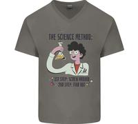 Il Metodo Scientifico Divertente Chimica Geek Maglietta In Cotone A V Per Uomo