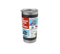 Il metodo scientifico in un nutshell Science Cat Humor Bicchiere termico in acciaio inox doppia parete