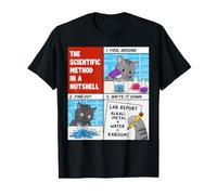 Il metodo scientifico in Un Nutshell Science Cat Humor Maglietta