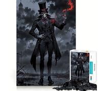 Il Mietitore Gentiluomo - Puzzle Vittoriano "L'Abbraccio della Morte" da 1000 pezzi per adulti, gioco di logica stimolante, antistress, bordi trasparenti, regalo per le festività 38x52cm