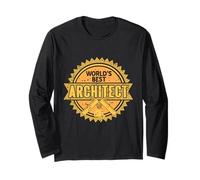 Il miglior Architetto del Mondo retrò Vintage architettura Presente Maglia a Manica