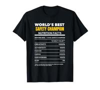 Il miglior Campione Mondiale della Sicurezza | Regalo Leader della Sicurezza sul Posto di Lavoro Maglietta