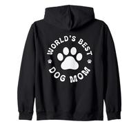 Il miglior cane del mondo Mom Paw Print Love Felpa con Cappuccio