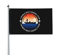 Il Miglior Club Di Pesca Del Mondo Bandiera Da Cortile Durevole Garden Flag Resistente Alle Intemperie Bandiere Di Benvenuto Per Patio All'Aperto Interni 90X150Cm