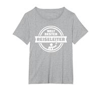 Il miglior Compagno di Viaggio Maglietta, Donna Plus-Size, Grigio Melange, 2X