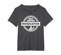 Il miglior Compagno di Viaggio Maglietta, Donna Plus-Size, Grigio Scuro, 6X