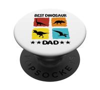 Il miglior dinosauro papà dinosauro Dino Kids TRex Tyrannosaurus PopSockets PopGrip Adesivo