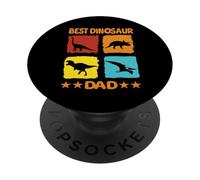 Il miglior dinosauro papà dinosauro Dino Kids TRex Tyrannosaurus PopSockets PopGrip Adesivo