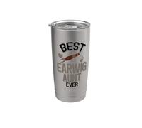 Il miglior Earwig Aunt Ever Cute Bug Lover Bicchiere termico in acciaio inox doppia parete