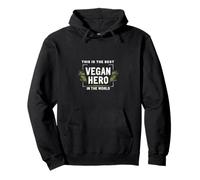 Il Miglior Eroe Vegano Al Mondo Felpa con Cappuccio