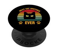 Il miglior gatto di sempre, divertente Brother Cat Lovers, stile retrò PopSockets PopGrip Adesivo