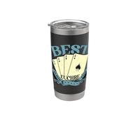 Il miglior giocatore Euchre di sempre Pinochle ama le carte da gioco Euchre Bicchiere termico in acciaio inox doppia parete
