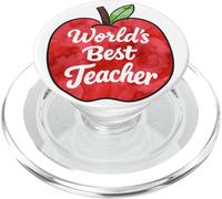 Il miglior insegnante del mondo con la mela rossa PopSockets PopGrip per MagSafe