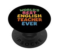 Il miglior insegnante di inglese al mondo per insegnare la Giornata mondiale degli insegnanti PopSockets PopGrip Adesivo