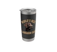Il miglior Labrador Dad Proud Chocolate Labrador Daddy del mondo Bicchiere termico in acciaio inox doppia parete