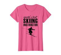 Il miglior Maestro di Sci al Mondo Skier Coach Ski Maglietta, Donna, Rosa mélange, 3XL