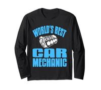 Il miglior meccanico per auto al mondo retrò divertente regalo Maglia a Manica