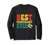 Il miglior paleontologo mai Divertente Dinosauro Fossil Science Maglia a Manica