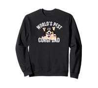 Il miglior papà Corgi del Mondo Funny Pembroke Welsh Corgi Dad Felpa