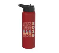 Il miglior papà del mondo non è uno scherzo - Papà dal 2016 Stainless Steel Insulated Water Bottle