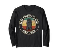 Il miglior papà di cane nero Chow Chow di sempre Maglia a Manica