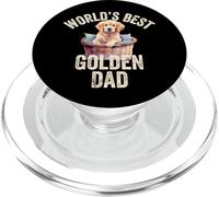 Il miglior papà dorato del mondo Funny Golden Retriever Daddy PopSockets PopGrip per MagSafe