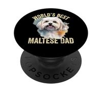 Il miglior papà maltese del mondo Adorabile e prezioso cane maltese PopSockets PopGrip Adesivo