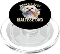 Il miglior papà maltese del mondo Adorabile e prezioso cane maltese PopSockets PopGrip per MagSafe