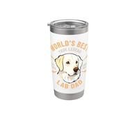 Il miglior proprietario del cane White Lab Dad True Legend del mondo Bicchiere termico in acciaio inox doppia parete